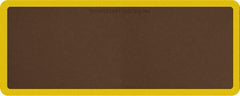 Smart Step - 5' Long x 2' Wide, Dry Environment, Anti-Fatigue Matting - Brown with Yellow Borders, Urethane with Urethane Sponge Base, Beveled on All 4 Sides - Eagle Tool & Supply