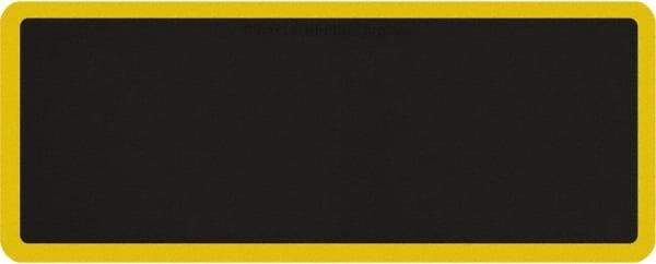 Smart Step - 5' Long x 2' Wide, Dry Environment, Anti-Fatigue Matting - Black with Yellow Borders, Urethane with Urethane Sponge Base, Beveled on All 4 Sides - Eagle Tool & Supply