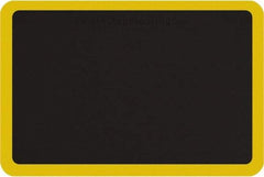 Smart Step - 3' Long x 2' Wide, Dry Environment, Anti-Fatigue Matting - Black with Yellow Borders, Urethane with Urethane Sponge Base, Beveled on All 4 Sides - Eagle Tool & Supply