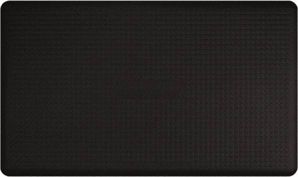 Smart Step - 5' Long x 3' Wide, Dry Environment, Anti-Fatigue Matting - Black, Urethane with Urethane Sponge Base, Beveled on 3 Sides - Eagle Tool & Supply