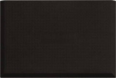 Smart Step - 3' Long x 2' Wide, Dry Environment, Anti-Fatigue Matting - Black, Urethane with Urethane Sponge Base, Beveled on 3 Sides - Eagle Tool & Supply