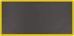 Smart Step - 6' Long x 3' Wide, Dry Environment, Anti-Fatigue Matting - Gray with Yellow Borders, Urethane with Urethane Sponge Base, Beveled on All 4 Sides - Eagle Tool & Supply