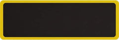 Smart Step - 6' Long x 2' Wide, Dry Environment, Anti-Fatigue Matting - Black with Yellow Borders, Urethane with Urethane Sponge Base, Beveled on All 4 Sides - Eagle Tool & Supply