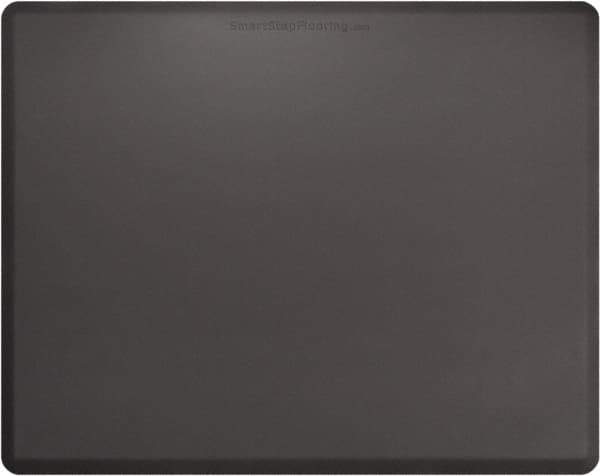Smart Step - 5' Long x 4' Wide, Dry Environment, Anti-Fatigue Matting - Gray with Yellow Borders, Urethane with Urethane Sponge Base, Beveled on All 4 Sides - Eagle Tool & Supply