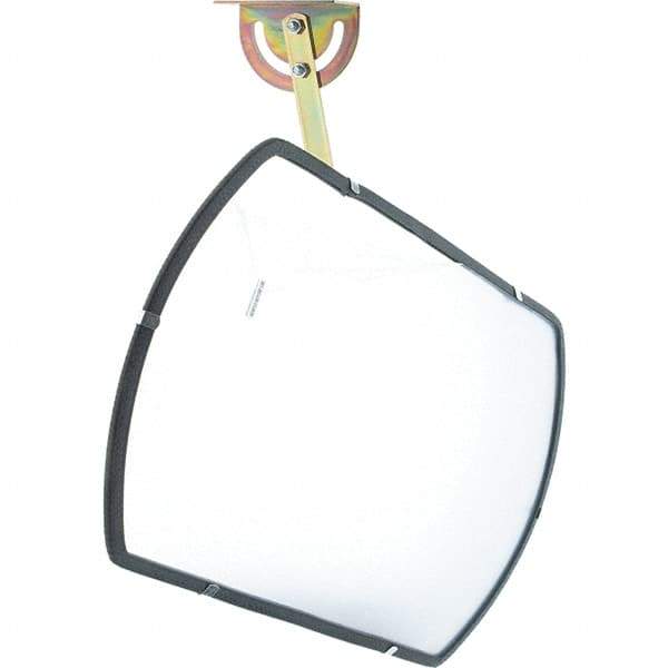 PRO-SAFE - Indoor Rectangular Convex Safety, Traffic & Inspection Mirrors - Acrylic Lens, Fiberboard Backing, 26" High - Eagle Tool & Supply