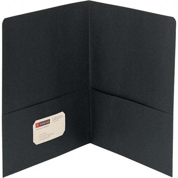 SMEAD - 11" Long x 8-1/2" Wide Pocket - Black - Eagle Tool & Supply