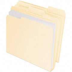 Pendaflex - 11-5/8 x 9-1/2", Letter Size, Manila, File Folders with Top Tab - 11 Point Stock, Assorted Tab Cut Location - Eagle Tool & Supply