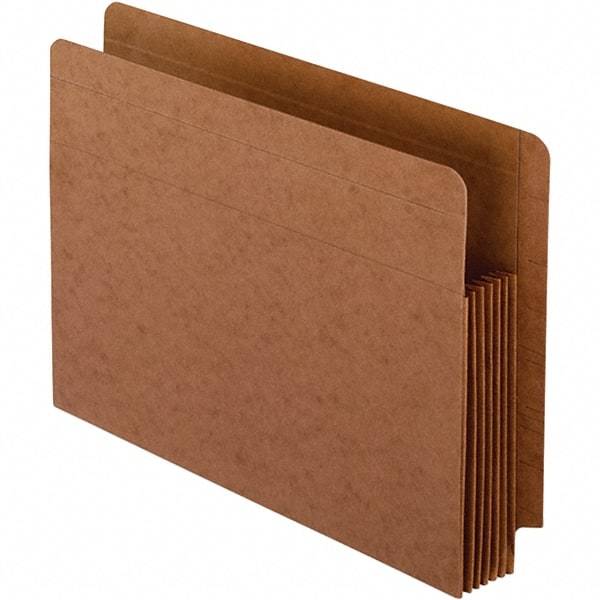 Pendaflex - 12-3/4 x 9-1/2", Letter Size, Brown, Expandable File Folders with Drop Front & End Tab Pocket - Straight Tab Cut Location - Eagle Tool & Supply