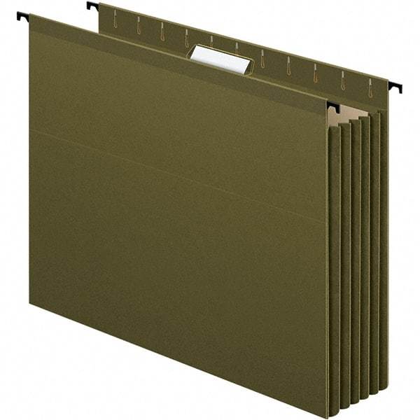Pendaflex - 12-51/64 x 9-51/64", Letter Size, Standard Green, Hanging Data Binders - 1/5 Tab Cut Location - Eagle Tool & Supply