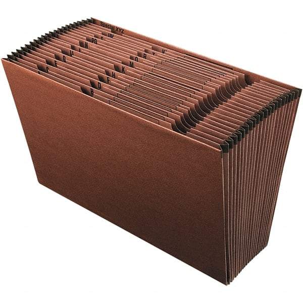 Pendaflex - 15 x 10", Legal, Redrope, A-Z Indexed Expanding Files - Assorted Tab Cut Location - Eagle Tool & Supply