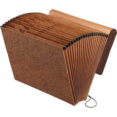 Pendaflex - 12 x 10", Letter Size, Redrope, Expandable File Folders with Elastic Cord Closure - Assorted Tab Cut Location - Eagle Tool & Supply