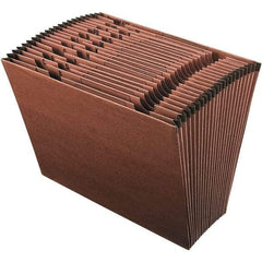 Pendaflex - 12 x 10", Letter Size, Redrope, A-Z Indexed Expanding Files - Assorted Tab Cut Location - Eagle Tool & Supply