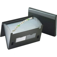Pendaflex - 13 x 9-1/2", Letter Size, Black, A-Z Indexed Expanding Files - Assorted Tab Cut Location - Eagle Tool & Supply