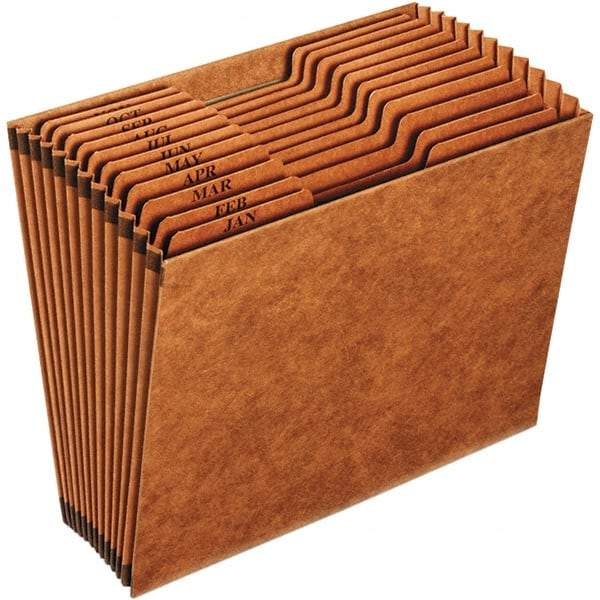 Pendaflex - 12 x 10", Letter Size, Brown, Expansion Folders - 1/3 Tab Cut Location - Eagle Tool & Supply