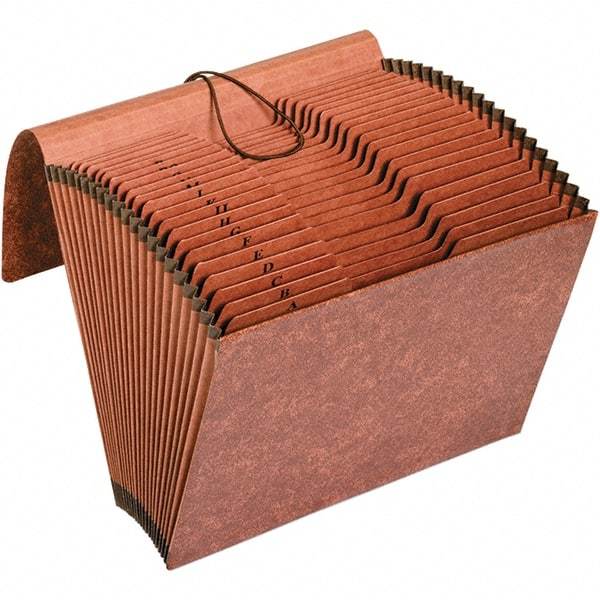 Pendaflex - 12 x 10", Letter Size, Brown, Expandable File Folders with Elastic Cord Closure - 1/3 Tab Cut Location - Eagle Tool & Supply