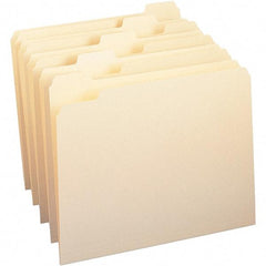 SMEAD - 11-5/8 x 9-1/2", Letter Size, Manila, File Folders with Top Tab - 11 Point Stock, Assorted Tab Cut Location - Eagle Tool & Supply