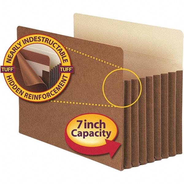 SMEAD - 14-3/4 x 9-1/2", Legal, Redrope, Expansion Folders - Straight Tab Cut Location - Eagle Tool & Supply