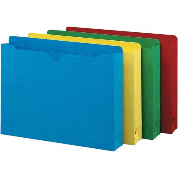 SMEAD - 11-3/4 x 9-1/2", Letter Size, Assorted Colors, File Folders with Top Tab - 11 Point Stock, Straight Tab Cut Location - Eagle Tool & Supply