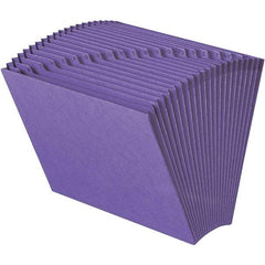 SMEAD - 12 x 10", Letter Size, Purple, A-Z Indexed Expanding Files - Assorted Tab Cut Location - Eagle Tool & Supply