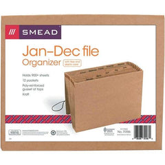 SMEAD - 12 x 10", Letter Size, Kraft, Expansion Folders - Assorted Tab Cut Location - Eagle Tool & Supply