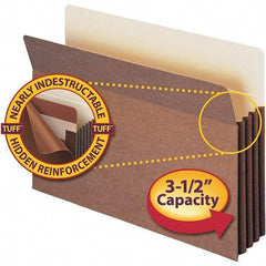 SMEAD - 14-3/4 x 9-1/2", Legal, Redrope, 3-1/2" Expanding Wallet - Straight Tab Cut Location - Eagle Tool & Supply