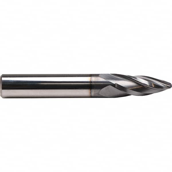 Emuge - 12mm Small End Diam 28.0mm LOC 3 Flute Solid Carbide Circle Segment Oval Form Barrel Cutter End Mill - Exact Industrial Supply