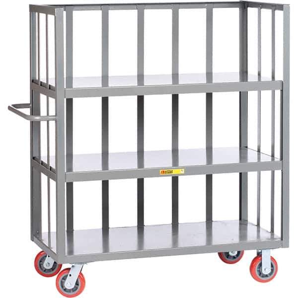 Little Giant - 3,600 Lb Capacity, 3 Shelf, 3-Sided Truck - 48" Long x 30" Wide x 57" High - Eagle Tool & Supply