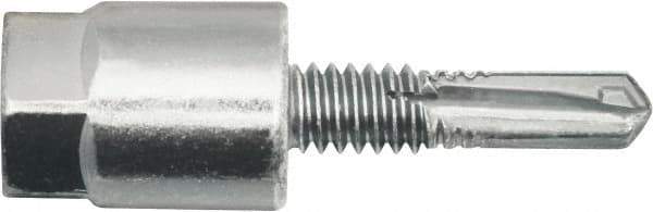 Powers Fasteners - 3/8" Zinc-Plated Steel Vertical (End Drilled) Mount Threaded Rod Anchor - 1/4" Diam x 1-1/2" Long, Hex Head, 3,675 Lb Ultimate Pullout, For Use with Steel - Eagle Tool & Supply