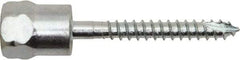 Powers Fasteners - 3/8" Zinc-Plated Steel Vertical (End Drilled) Mount Threaded Rod Anchor - 1/4" Diam x 4" Long, Hex Head, 2,075 Lb Ultimate Pullout, For Use with Wood - Eagle Tool & Supply