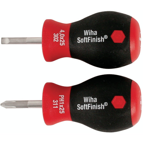 2 PC SOFTFINISH STUBBY SLOTTED/PHLP - Eagle Tool & Supply