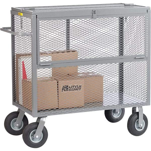 Little Giant - 1,200 Lb Capacity, 1 Shelf, Security Cart - 48" Long x 30" Wide x 51" High - Eagle Tool & Supply
