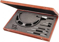 Starrett - Interchangeable-Anvil Micrometers Operation Type: Mechanical Minimum Measurement (Decimal Inch): 6.0000 - Eagle Tool & Supply