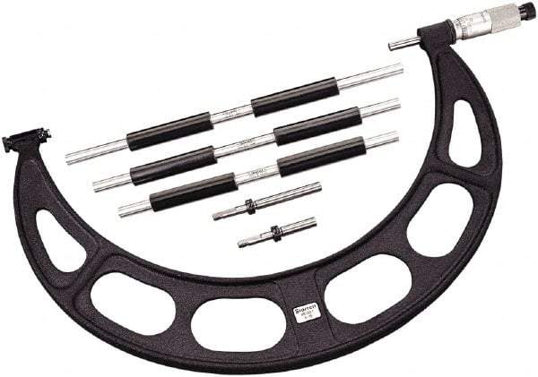 Starrett - Interchangeable-Anvil Micrometers Operation Type: Mechanical Minimum Measurement (Decimal Inch): 9.0000 - Eagle Tool & Supply