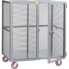 Little Giant - 1 Shelf Mobile Storage Cabinet - Steel, 73" Wide x 33" Deep x 57" High - Eagle Tool & Supply