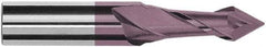 Magafor - 2.5mm Diam, 0.195" LOC, 2 Flute, 60° Point Angle, Solid Carbide Drill Mill - Hard'X Finish, 1-1/2" OAL, 0.118" Shank Diam - Eagle Tool & Supply