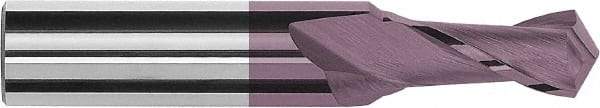Magafor - 4mm Diam, 0.315" LOC, 2 Flute, 120° Point Angle, Solid Carbide Drill Mill - Hard'X Finish, 2" OAL, 0.157" Shank Diam - Eagle Tool & Supply