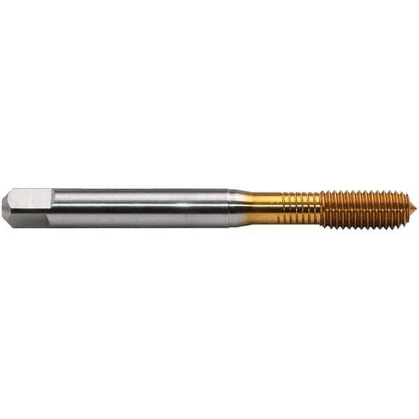 Emuge - 3/8-24 LK-UNF BT Bottoming Thread Forming Tap - High Speed Steel, TiN Finish, 3.937" OAL, 0.866" Thread Length, Right Hand Thread, Series BU93F300 - Exact Industrial Supply