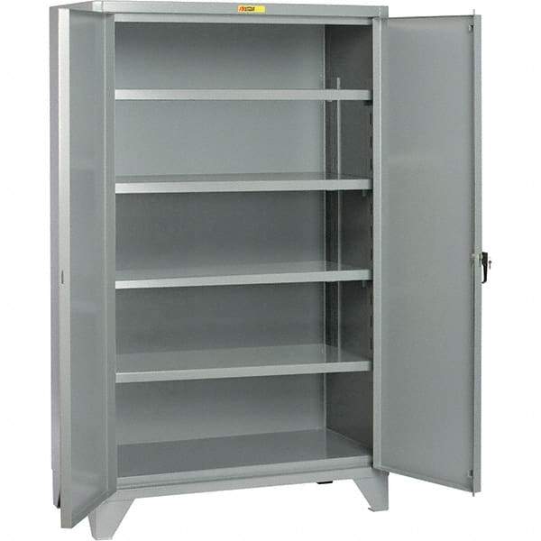 Little Giant - 4 Shelf Storage Cabinet - Steel, 60" Wide x 32" Deep x 78" High - Eagle Tool & Supply