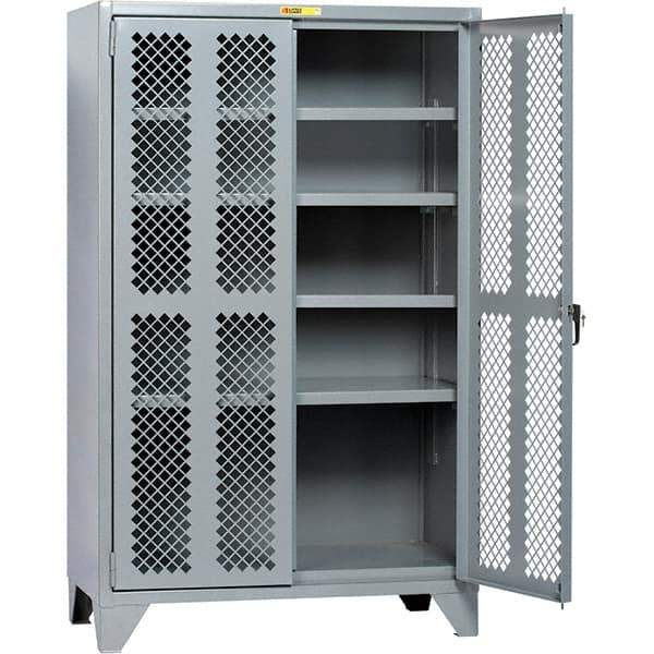 Little Giant - 4 Shelf Storage Cabinet - Steel, 60" Wide x 33" Deep x 78" High - Eagle Tool & Supply