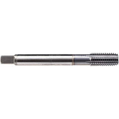 Emuge - 3/8-24 UNF, Semi-Bottoming Chamfer, TiCN Finish, High Speed Steel Thread Forming STI Taps - 3-15/16" OAL, 0.323" Shank Diam - Exact Industrial Supply