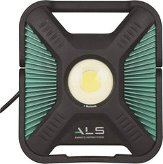 Advanced Lighting Systems - Black & Turquoise Spot Light with Bluetooth - 10,000 Lumens, Corded, LED Lamp - Eagle Tool & Supply