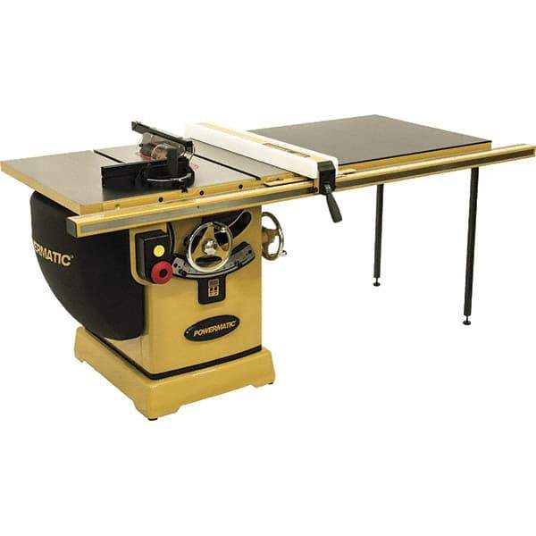 Powermatic - 10" Blade Diam, 5/8" Arbor Diam, 1 Phase Table Saw - 5 hp, 230 Volt, 11-1/4" Cutting Depth - Eagle Tool & Supply