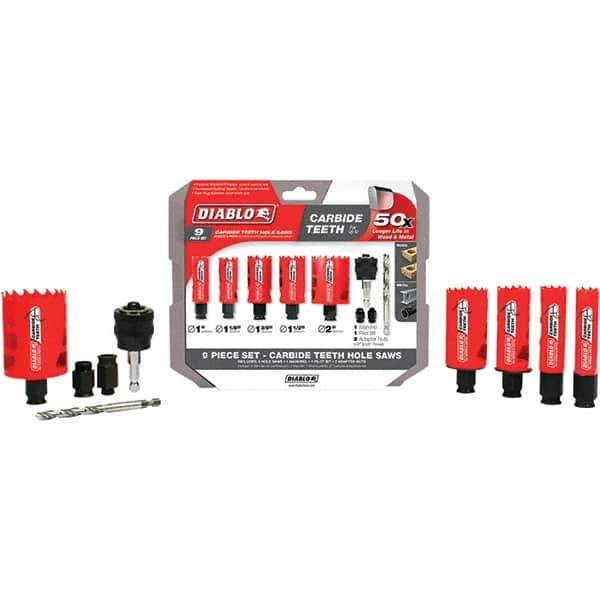 Freud - Hole Saw Kits Minimum Saw Diameter (Inch): 1 Maximum Saw Diameter (Inch): 2 - Eagle Tool & Supply