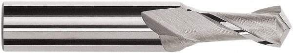 Magafor - 10mm Diam, 0.71" LOC, 2 Flute, 100° Point Angle, Solid Carbide Drill Mill - Bright Finish, 2-3/4" OAL, 0.472" Shank Diam - Eagle Tool & Supply