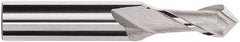 Magafor - 0.2mm Diam, 0.016" LOC, 2 Flute, 90° Point Angle, Solid Carbide Drill Mill - Bright Finish, 1-1/2" OAL, 0.118" Shank Diam - Eagle Tool & Supply