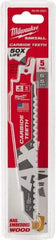 Milwaukee Tool - 6" Long x 1" Thick, Carbide Reciprocating Saw Blade - Tapered Profile, 5 TPI, Toothed Edge, Universal Shank - Eagle Tool & Supply