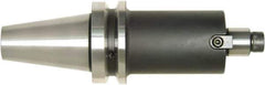 Bilz - CAT50 Taper Shank 1/2" Pilot Diam Shell Mill Holder - 5-1/2" Flange to Nose End Projection, 1.44" Nose Diam, 1/4-28 Lock Screw, Through-Spindle Coolant - Exact Industrial Supply