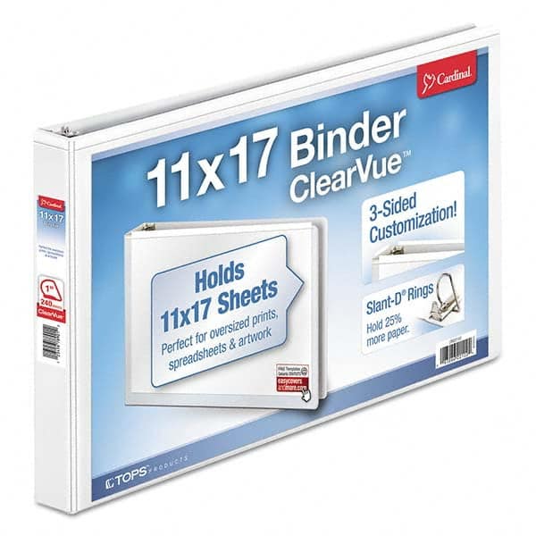 Cardinal - Ring Binders Binder Type: View Capacity: 1" - Eagle Tool & Supply
