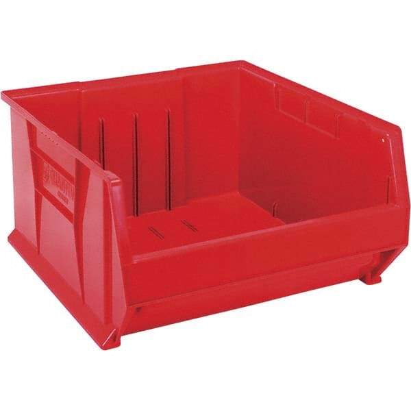 Quantum Storage - 225 Lb Load Capacity Red Polypropylene Tote Container - Stacking, 12" Long x 22-1/2" Wide x 23.9" High - Eagle Tool & Supply