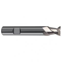 16mm Dia. - 82mm OAL - 45° Helix Bright Carbide End Mill - 2 FL - Eagle Tool & Supply